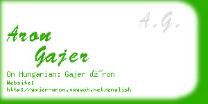 aron gajer business card